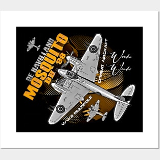 De Havilland Mosquito DH98 Vintage Multirole Combat Aircraft Posters and Art